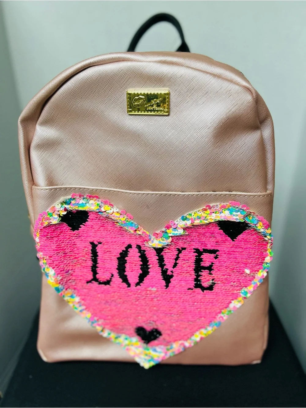 Betsey Johnson sequin backpack/purse